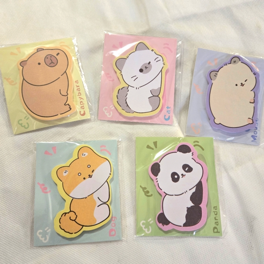 🍒🍒 Cute Animal Sticky Notes Set Of 2